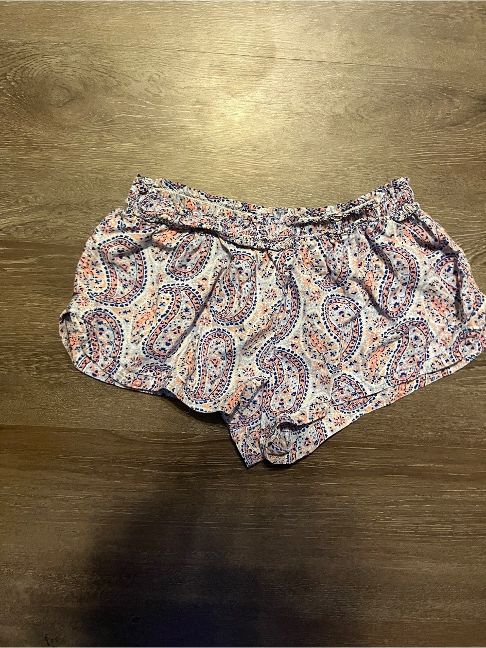 Victoria's Secret Paisley Lounge Shorts - White, Blue & Coral size small